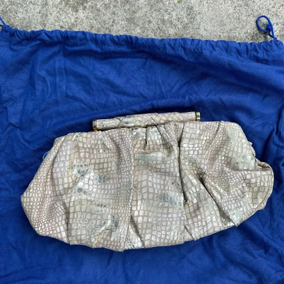 Stuart Weitzman Collection Python  Ursula Crossbody/ Clutch, 12.5 x 6” - Picture 5 of 12